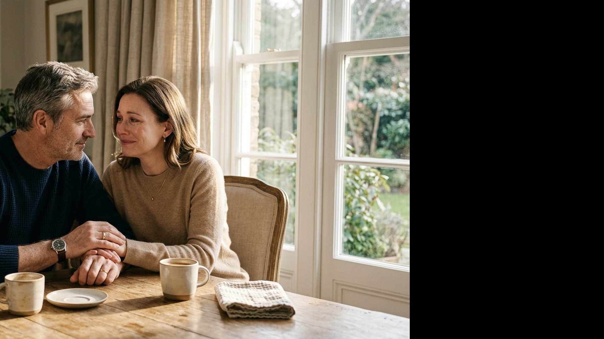 A woman reflecting with tearful eyes contemplating her marriage future
